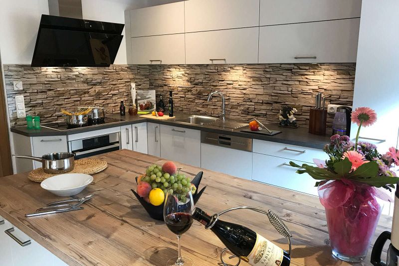 Large kitchen in Haus Fernblick in Pettneu on the Arlberg