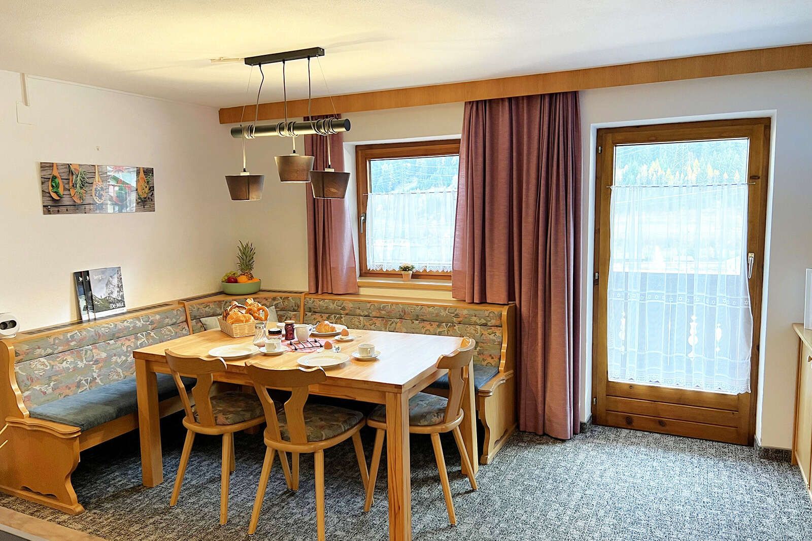 Apartment with dining area and balcony in Haus Fernblick