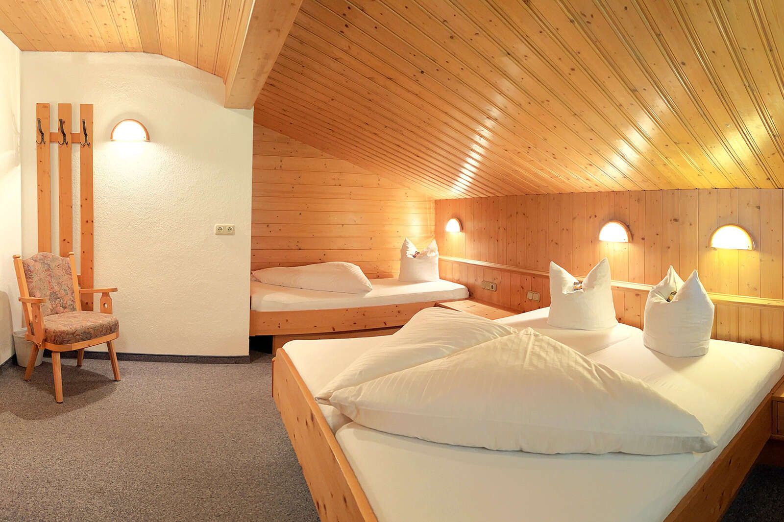 Bedroom in the apartment with three beds in Haus Fernblick