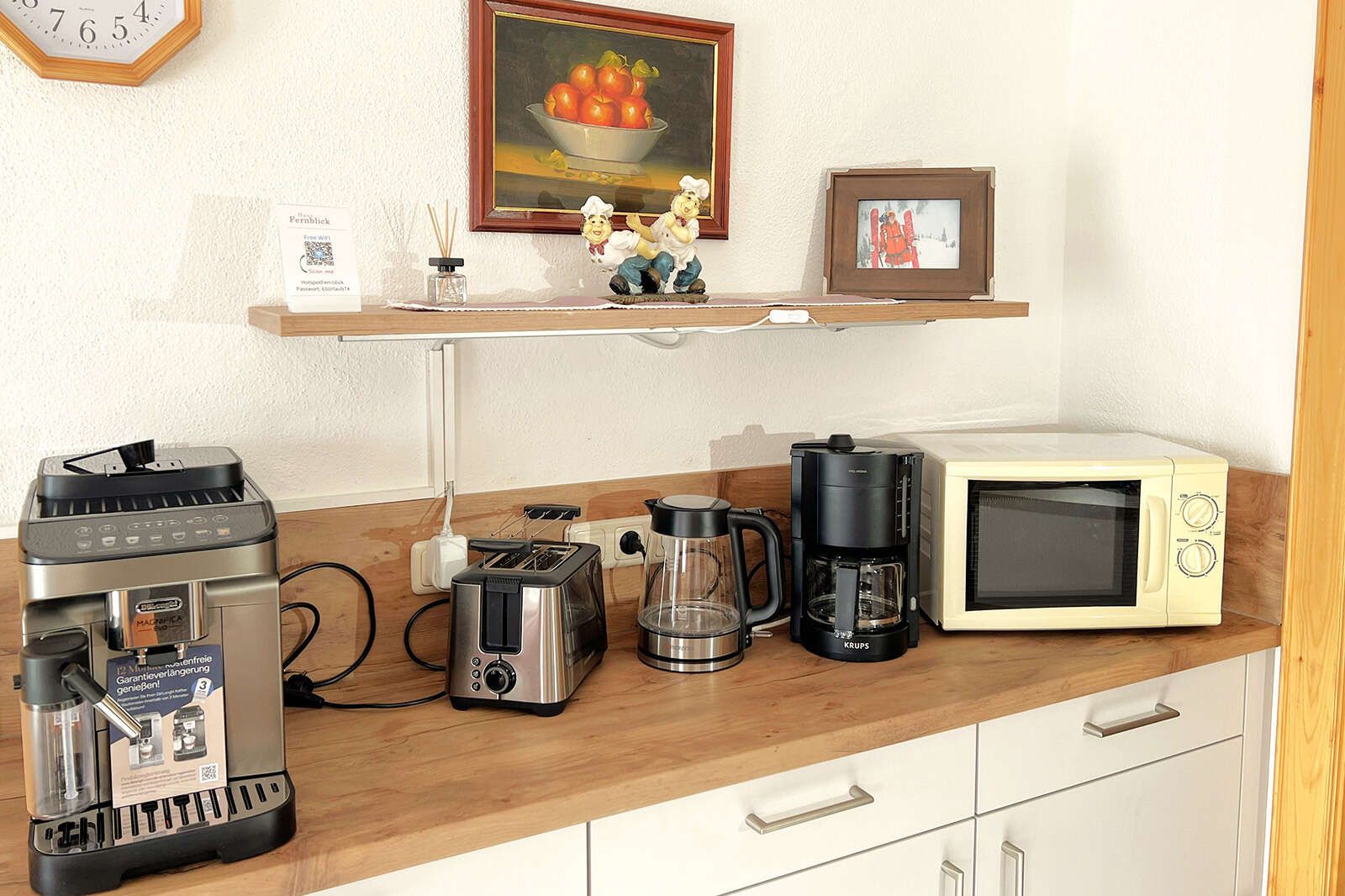 Kitchen appliances in the holiday apartment in Haus Fernblick